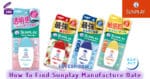 How To Find Sunplay サンプレイ Manufacture Date