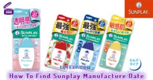 How To Find Sunplay サンプレイ Manufacture Date