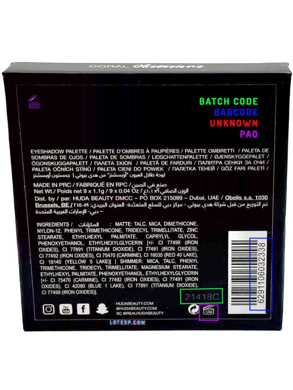 Huda Beauty Batch Code Check | Cosmetic calculator - Batch code checker