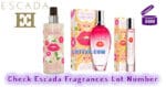 Check Escada Fragrances Lot Number