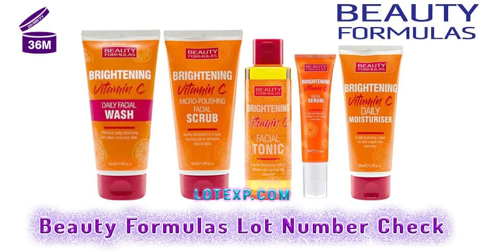 Beauty Formulas Lot Number Check