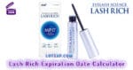 Lash Rich ラッシュリッチ Expiration Date Calculator