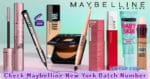 Check Maybelline New York Batch Number