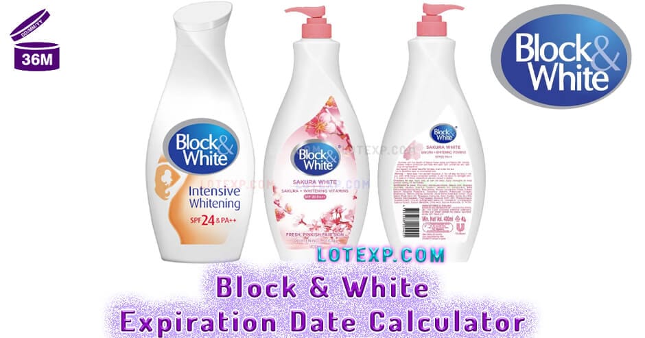 Block & White Expiration Date Calculator