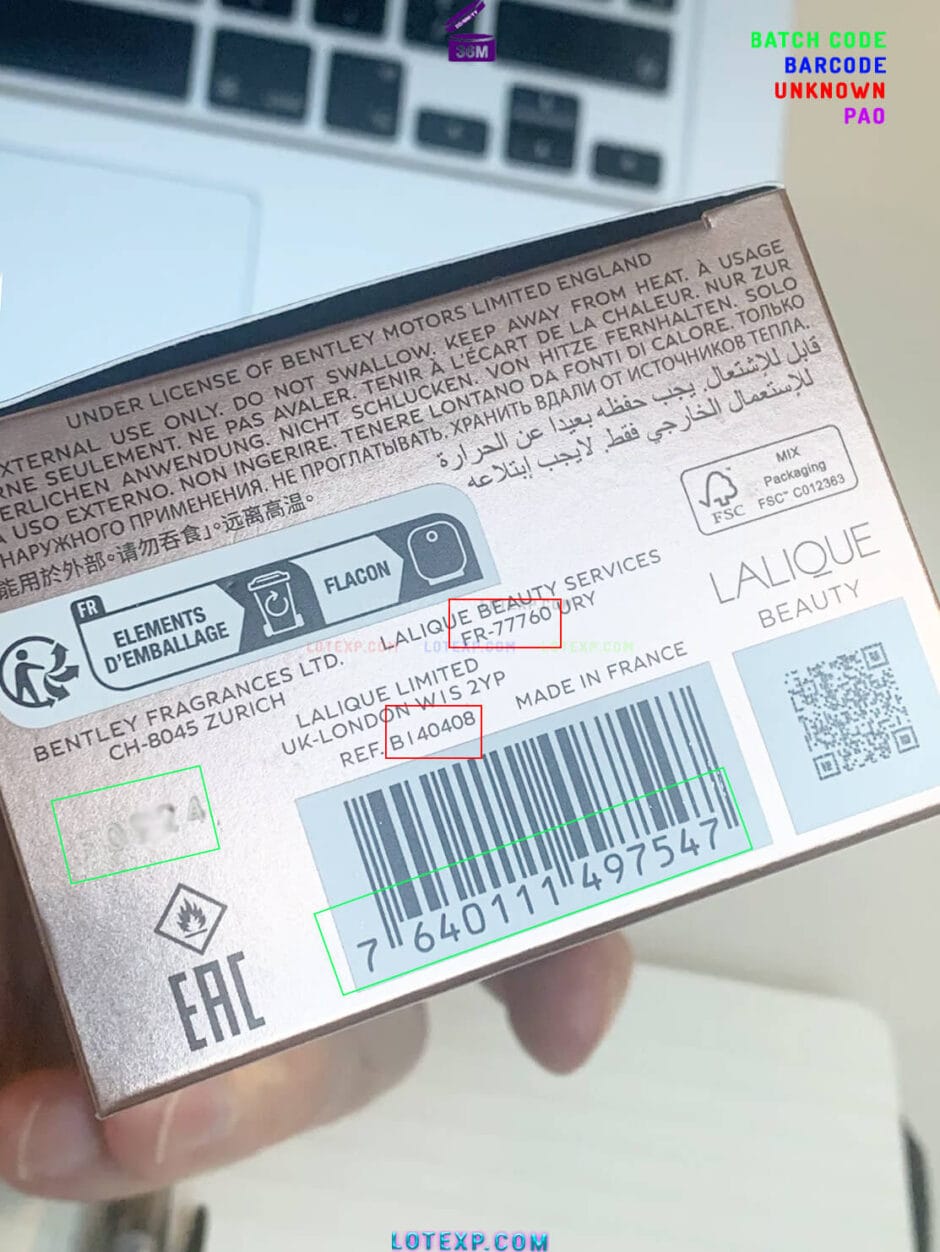 Bentley Expiry Check | Cosmetic calculator - Batch code checker