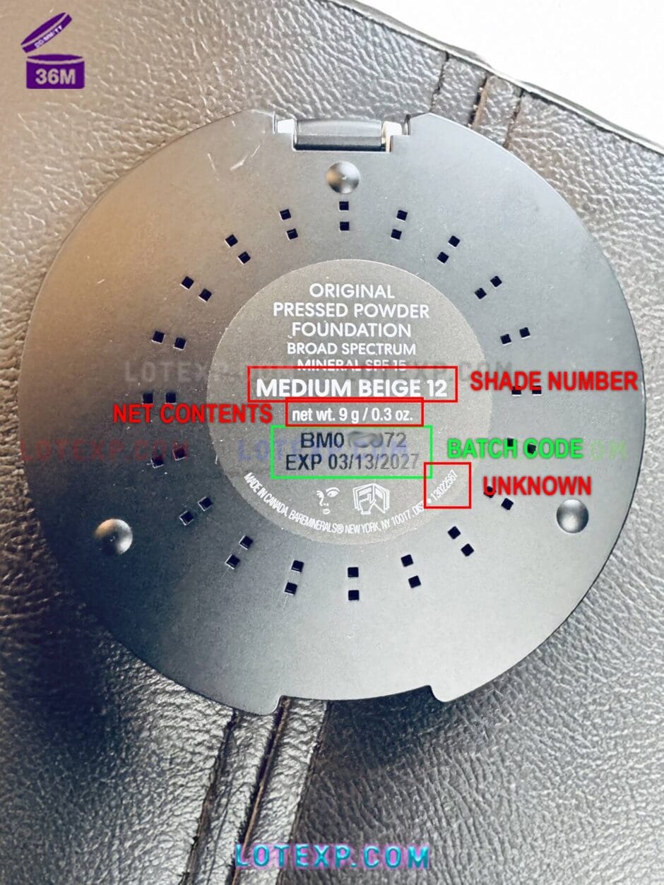 BareMinerals Batch Code Checker | Cosmetic calculator - Batch code checker