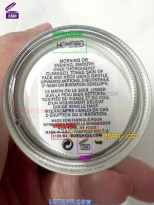 Borghese Fragrance fragrance expiry date verification interface