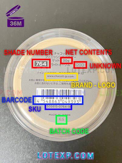 Check Chacott Batch Code 4 Chacott Eye Cream jar, with focus on checking production date for delicate skin