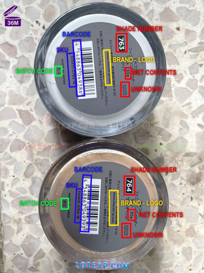 Check Chacott Batch Code 10 Chacott Hair Treatment jar, highlighting how to find and check the lot number
