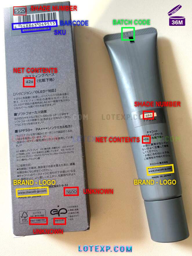 Check Chacott Batch Code 22 Chacott Hydrating Toning Mist spray bottle, emphasizing expiry calculation