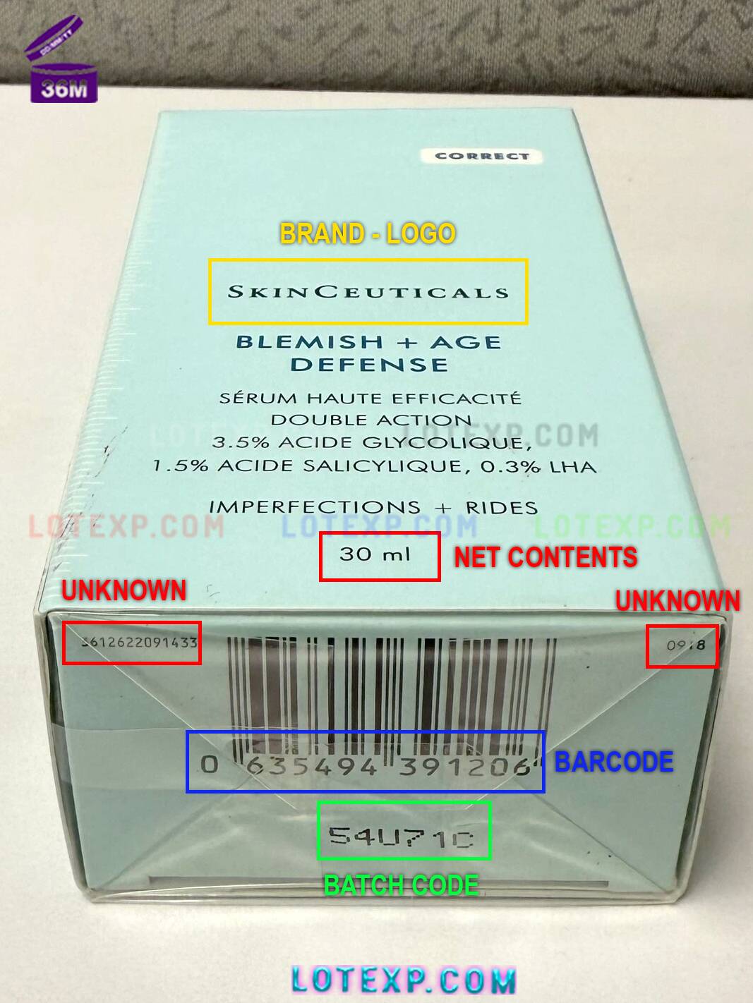 Skinceuticals Batch Code 3 Jar of Skinceuticals corrective cream designed for targeted skin concerns like discoloration.
