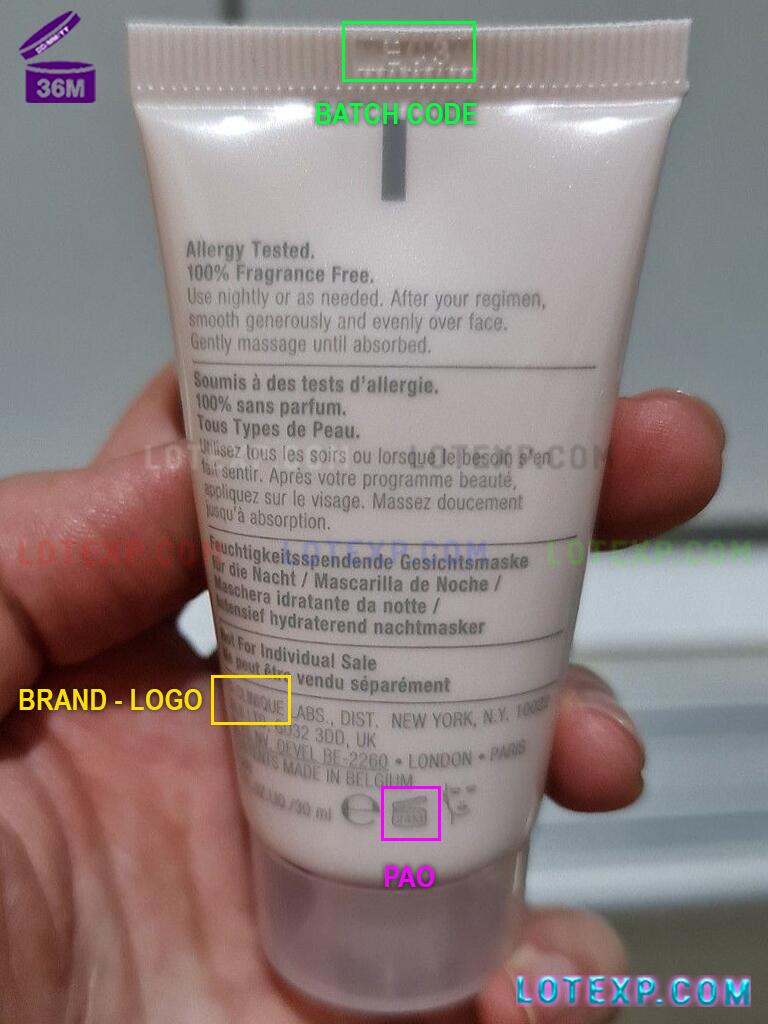 Clinique Batch Code Checker 8 An open tube of Clinique High Impact Mascara, checking batch code with Lotexp.