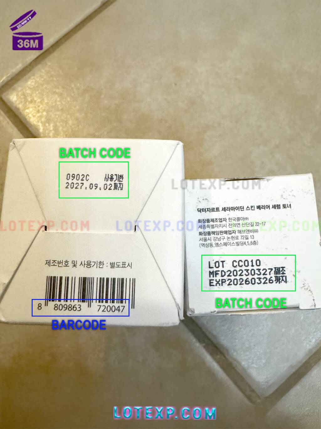Dr Jart+ Batch Code 10 Dr.Jart Cryo Rubber Mask box packaging
