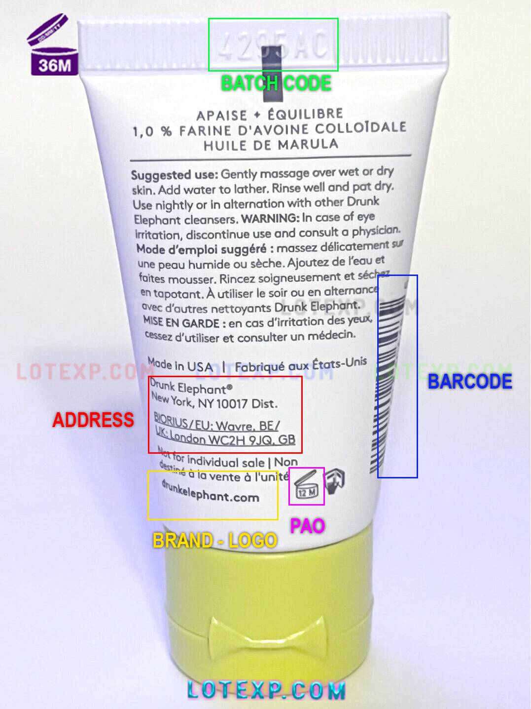 Drunk Elephant Batch Code Checker 19 Drunk Elephant C-Firma Fresh Day Serum bottle.