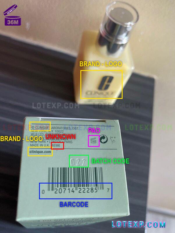 Clinique Batch Code Checker 13 Clinique All About Eyes cream, checking freshness with Lotexp.com.