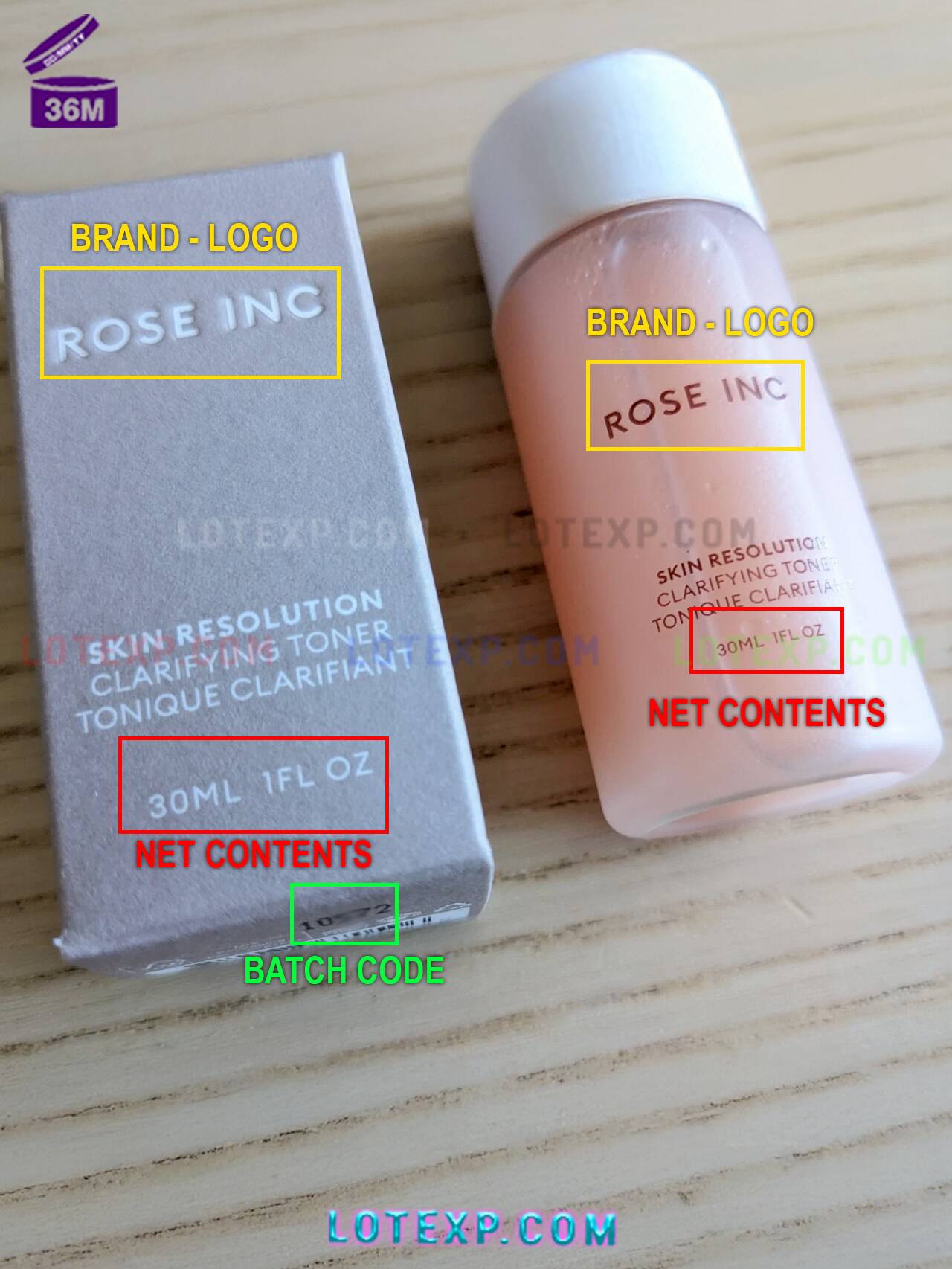 Rose Inc Batch Code Checker 8 Hand holding Rose Inc Softlight Luminous Hydrating Dew, showing where to find the batch code