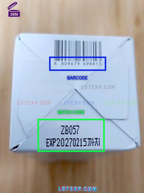 Tirtir Expiry Date Check 7 Tirtir Cleanser tube with a close-up on its batch code for expiry verification.