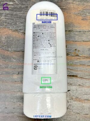 A bottle of Japan Gals collagen drink with a visible batch code on the label.