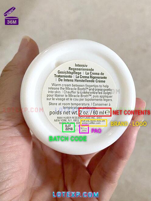 La Mer Expiration Date 9 La Mer The Cleansing Foam tube, illustrating how to check its expiration date.