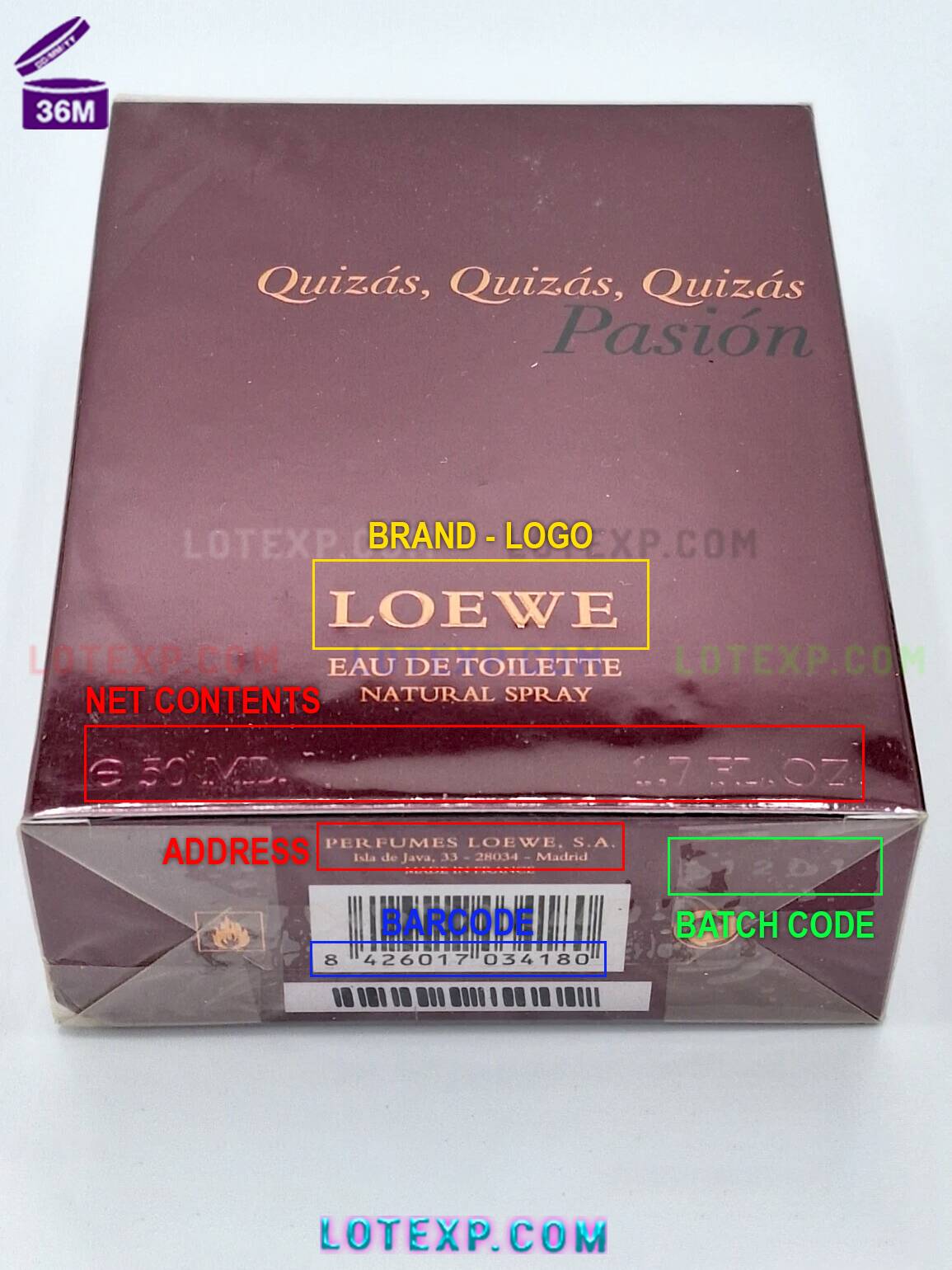 Loewe Batch Code 10 Loewe hand cream tube, emphasizing batch code verification for freshness on Lotexp.com