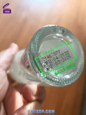 Nivea Baby soothing cream tube, with its batch code clearly marked.