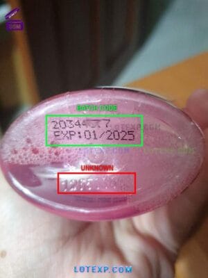 Nivea Q10 Firming Body Lotion pump bottle, with its batch code.