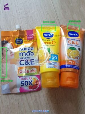 Nivea Fresh Flower Deodorant bottle, with its batch code clearly shown.