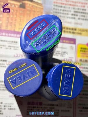 Nivea moisturizer tube with a batch code, demonstrating how to check its expiry date.