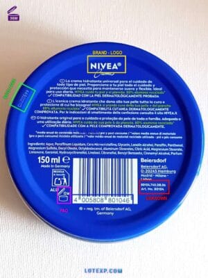 Nivea Urban Skin Detox Mask tube, showing its batch number.