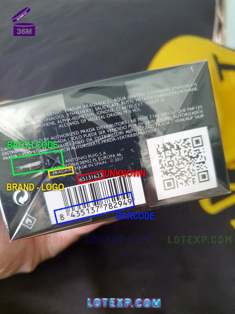 Prada Expiration Date Check 9 Prada L'Homme Eau de Toilette bottle, ready for a batch code entry.