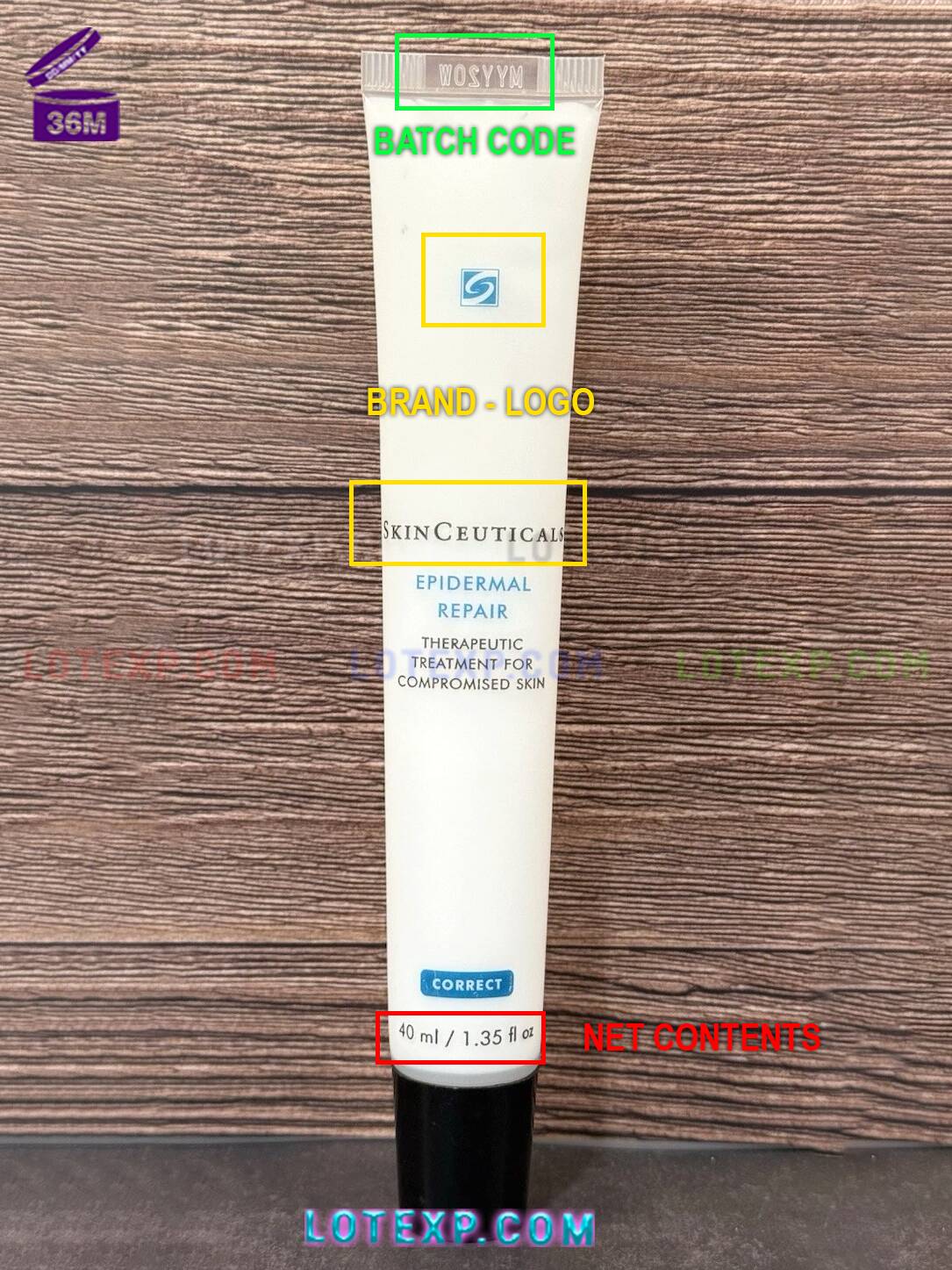 Skinceuticals Batch Code 10 Close-up of a Skinceuticals CE Ferulic antioxidant serum bottle, emphasizing its premium skincare nature.