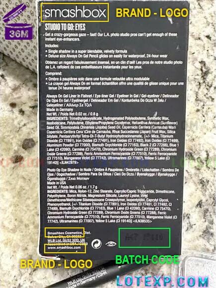 Check Smashbox Expired Date 7 Smashbox Cali Contour Palette, focusing on the blush pans and overall packaging for batch code location.