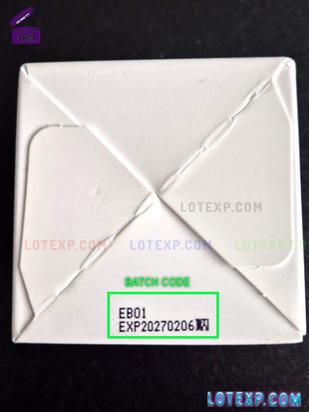 Tirtir Expiry Date Check 13 An opened Tirtir Cushion Foundation compact, demonstrating where to find the batch code.
