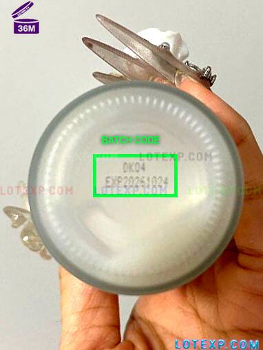 Tirtir Expiry Date Check 20 Tirtir Primer bottle with its batch code positioned for expiry date calculation.