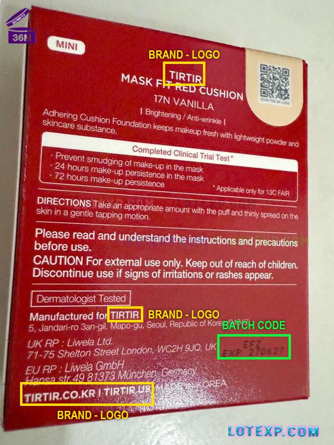 Tirtir Expiry Date Check 21 Tirtir Spot Treatment bottle with the batch code clearly visible for checking.