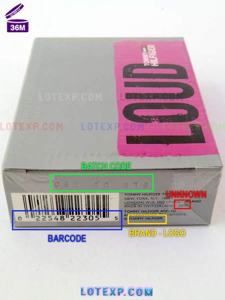 Check Tommy Hilfiger Batch Code 10 Check lot number on Tommy Hilfiger aftershave bottle