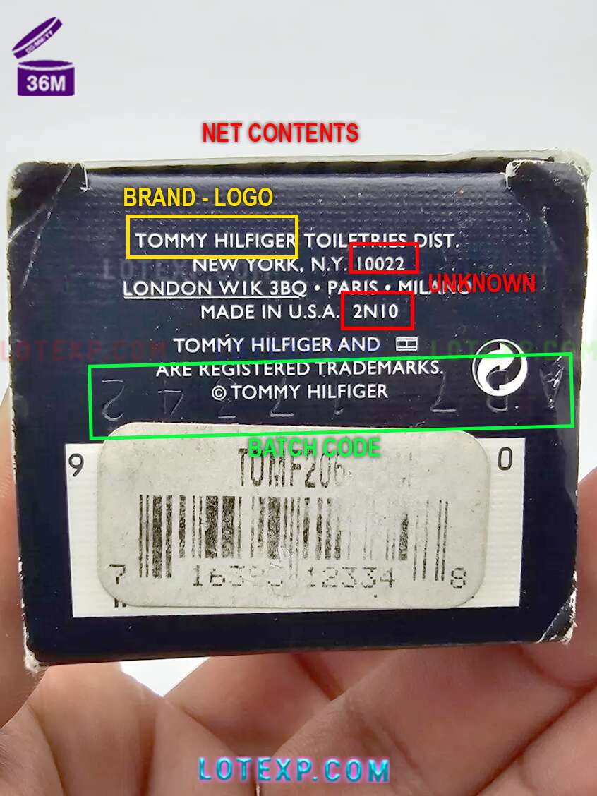 Check Tommy Hilfiger Batch Code 15 Calculate expiry date for Tommy Hilfiger deodorant stick