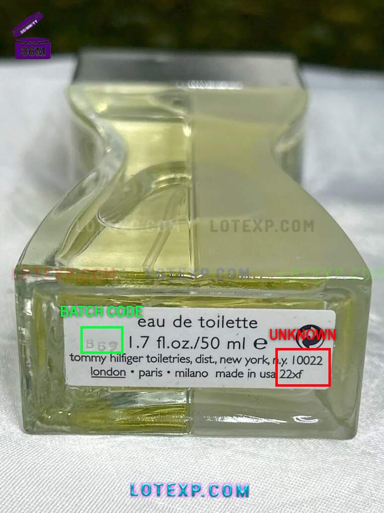 Check Tommy Hilfiger Batch Code 19 Guide to checking freshness of Tommy Hilfiger hair & body mist