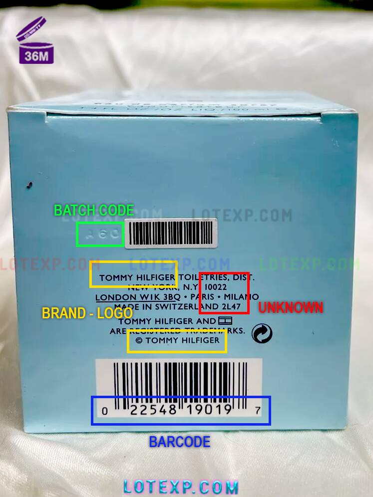 Check Tommy Hilfiger Batch Code 20 Find lot number on Tommy Hilfiger hand cream packaging