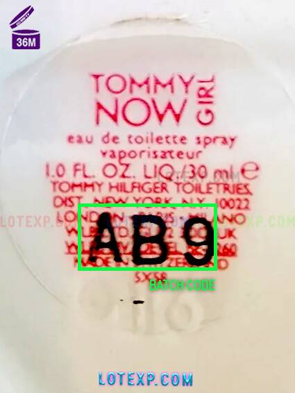 Check Tommy Hilfiger Batch Code 21 Check expiry date for Tommy Hilfiger perfume bottle