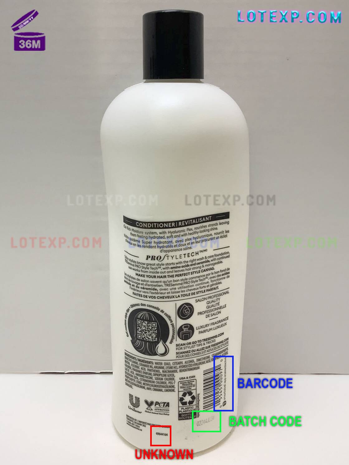 Tresemmé Batch Code 8 A Tresemme Volumizing Dry Shampoo can, with a focus on its batch code for expiry date verification.