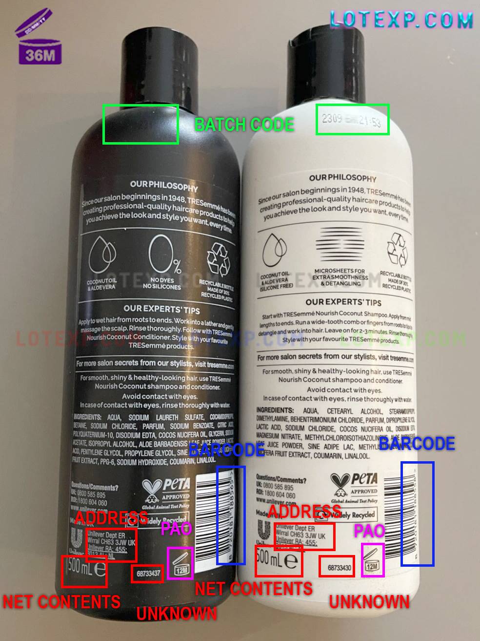 Tresemmé Batch Code 9 A Tresemme Styling Hair Gel tube, showing its batch code for a quick expiration date check online.