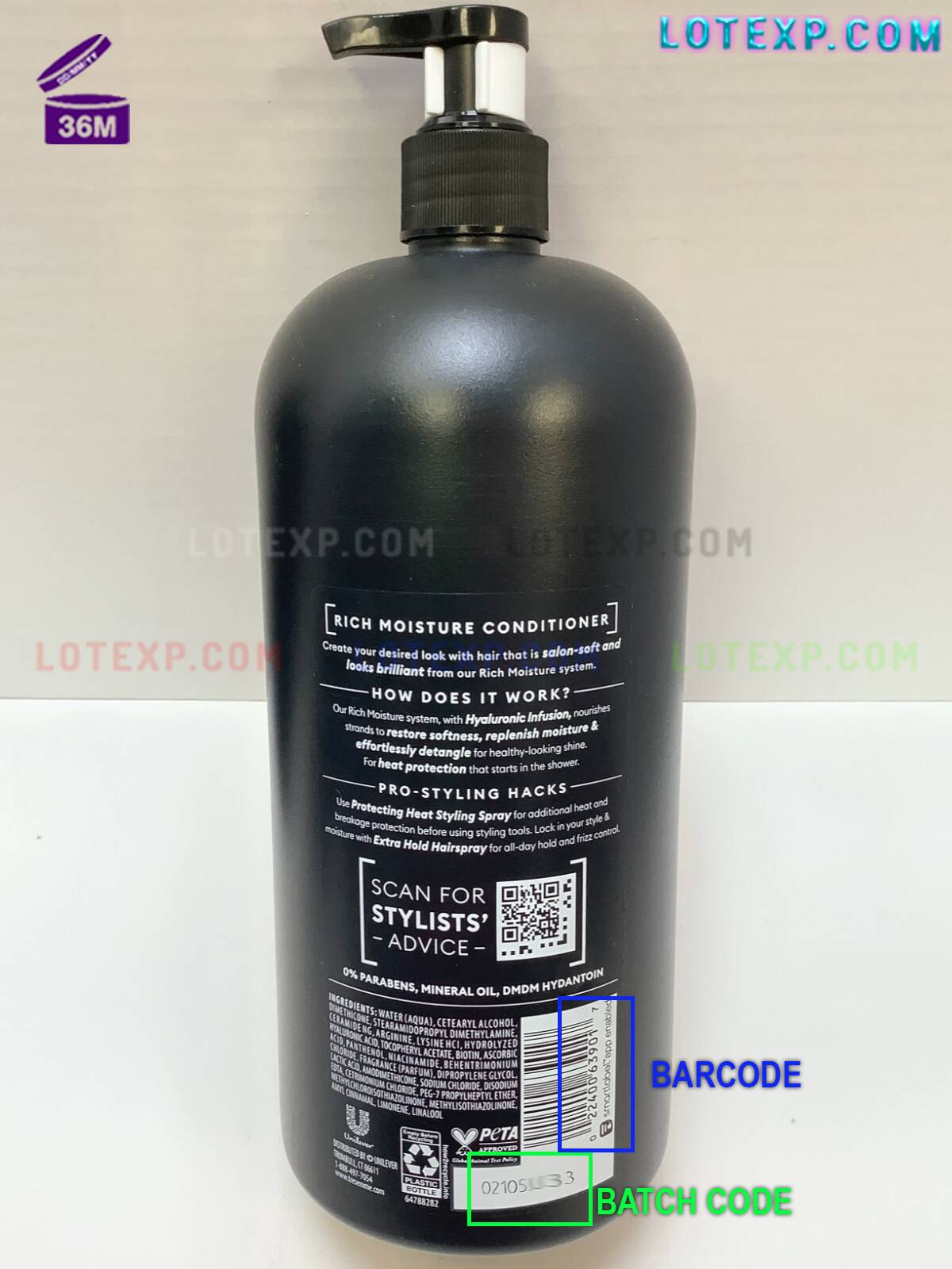 Tresemmé Batch Code 11 Tresemme Heat Tamer Spray bottle, emphasizing the importance of checking its freshness for optimal results.